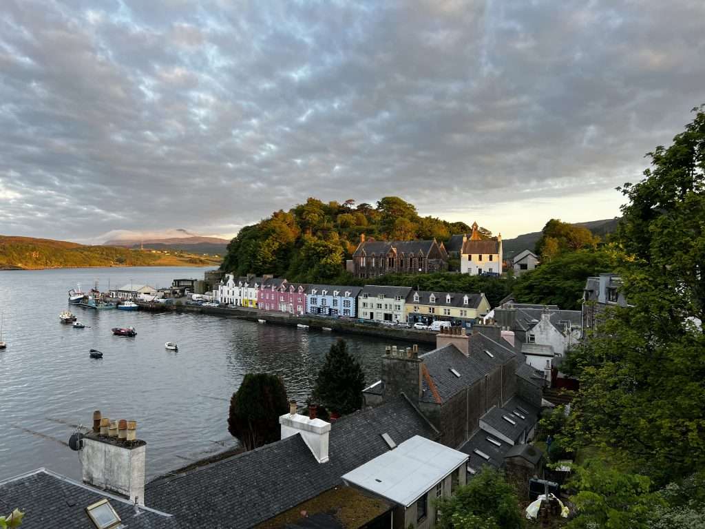 Portree al atardecer 