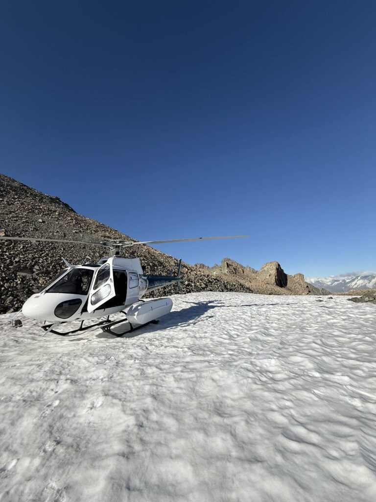 Helicóptero en Mt Cook