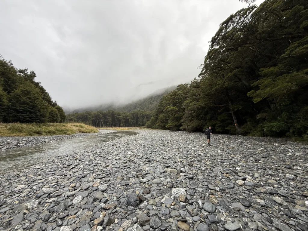 Inicio de la ruta Brewster Hut Track