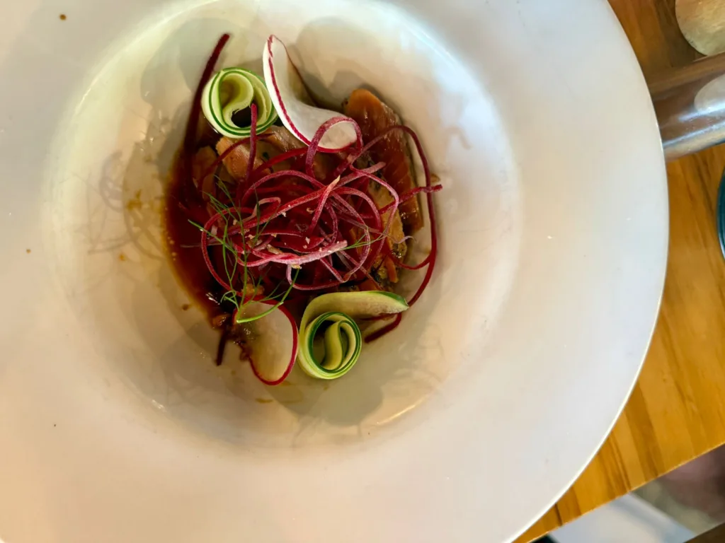 Cena de salmon en Twizel